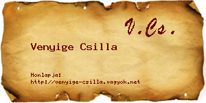 Venyige Csilla névjegykártya